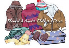 blanket and winter clothing drive
